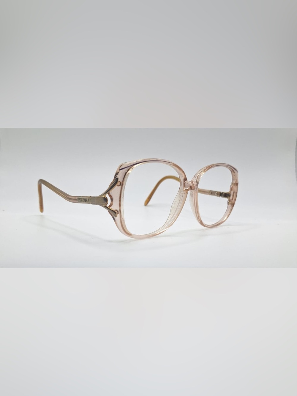 Luxottica Brown Translucent Oval Sunglasses Frames Only